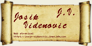 Josip Videnović vizit kartica